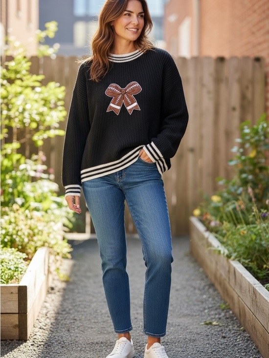 Simply Southern Sweaters - Simply Southern Harper Football Sweater